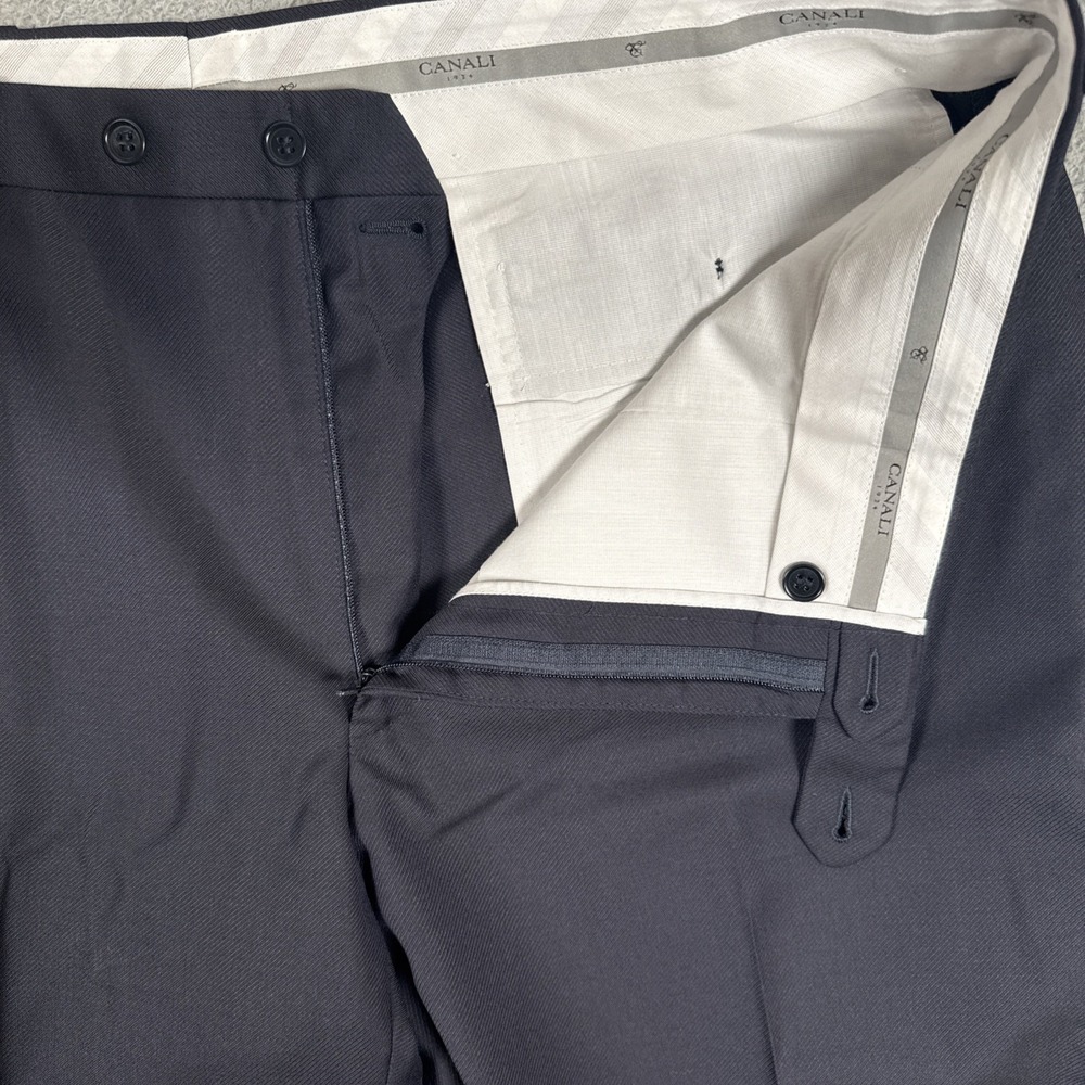 Canali Dress Pants Men's 38x29 Black Wool - Picture 9 of 9